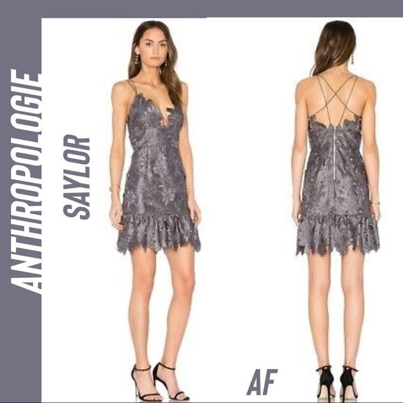 ANTHROPOLOGIE SAYLOR FLORAL LACE MINIDRESS - Picture 4 of 9